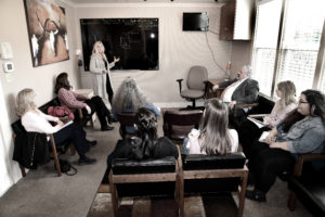 Codependency class being taught at a counseling agency 